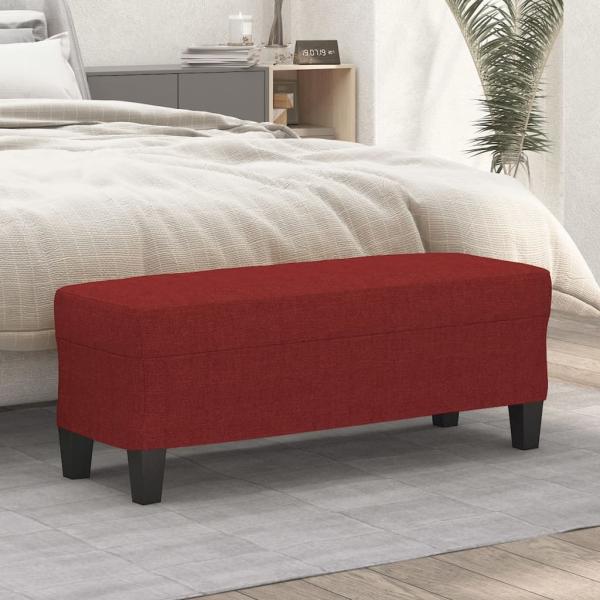 ARDEBO.de - Sitzbank Weinrot 100x35x41 cm Stoff