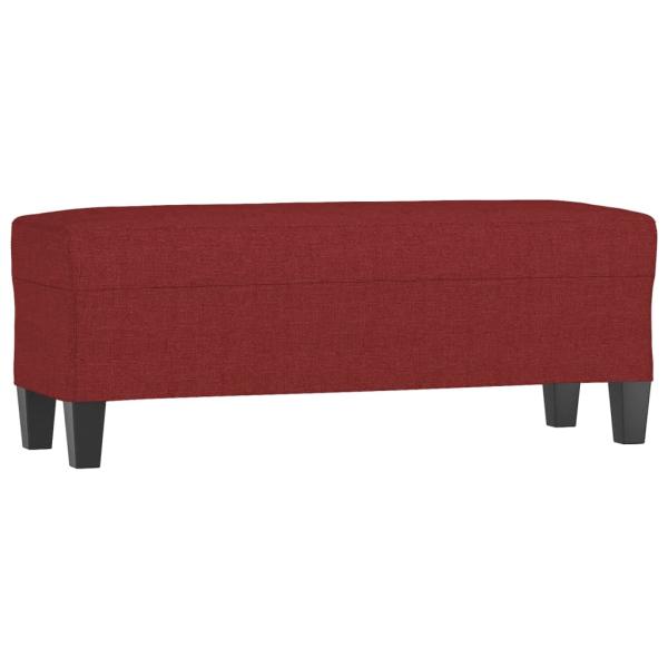 Sitzbank Weinrot 100x35x41 cm Stoff