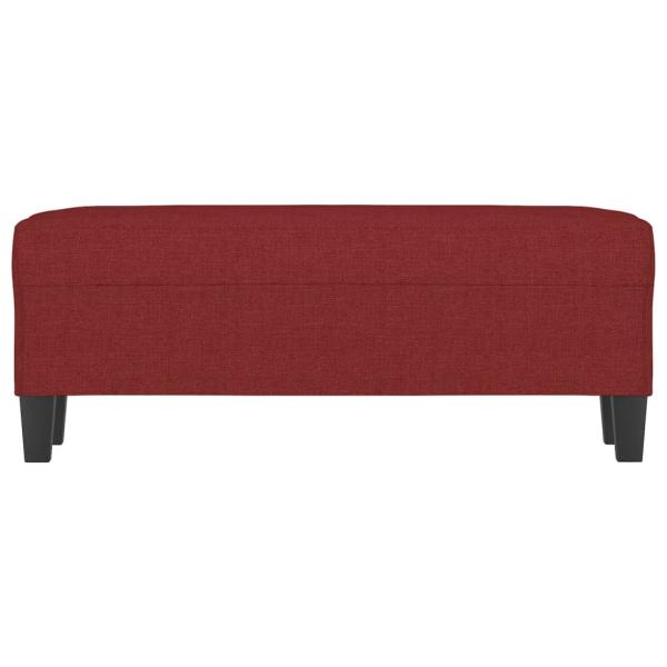 Sitzbank Weinrot 100x35x41 cm Stoff