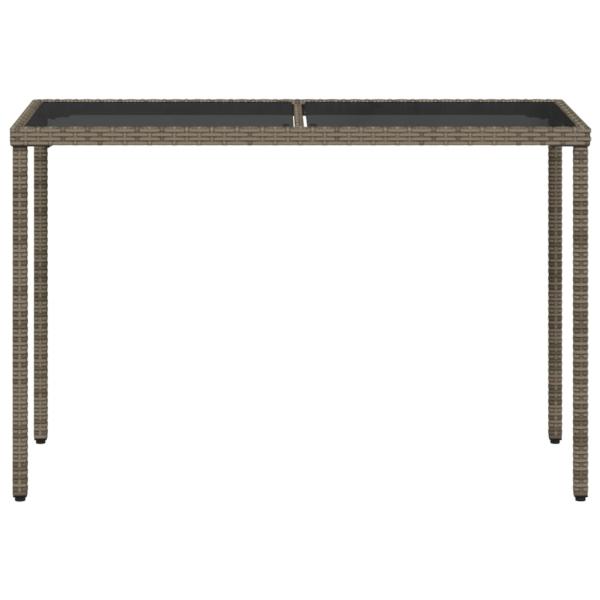 5-tlg. Garten-Essgruppe mit Kissen Grau Poly Rattan