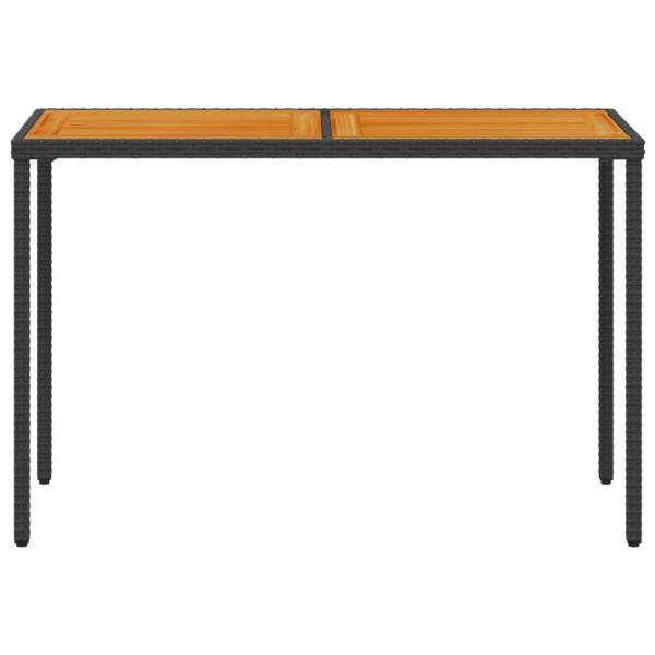 5-tlg. Garten-Essgruppe mit Kissen Schwarz Poly Rattan