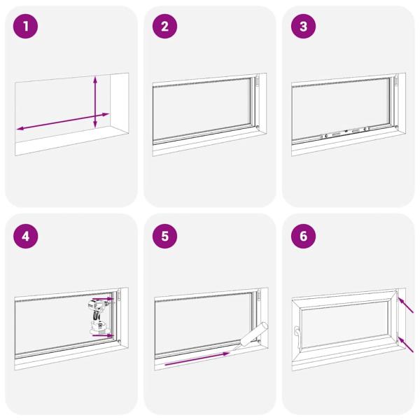 Kellerfenster "RISOR" 80x60 cm Drehkipp DIN Links Weiß