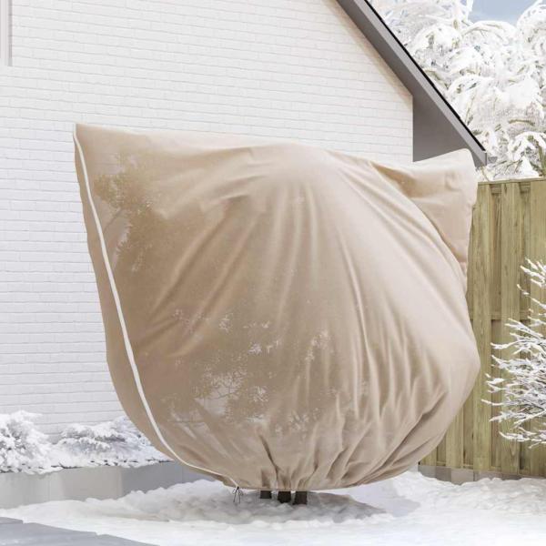 Frostschutzpflanzenfleeceabdeckungen 3 pcs Beige 3,5 x 3,93 m