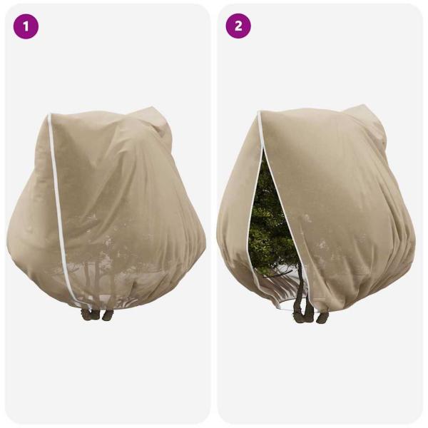 Frostschutzpflanzenfleeceabdeckungen 3 pcs Beige 3,5 x 3,93 m