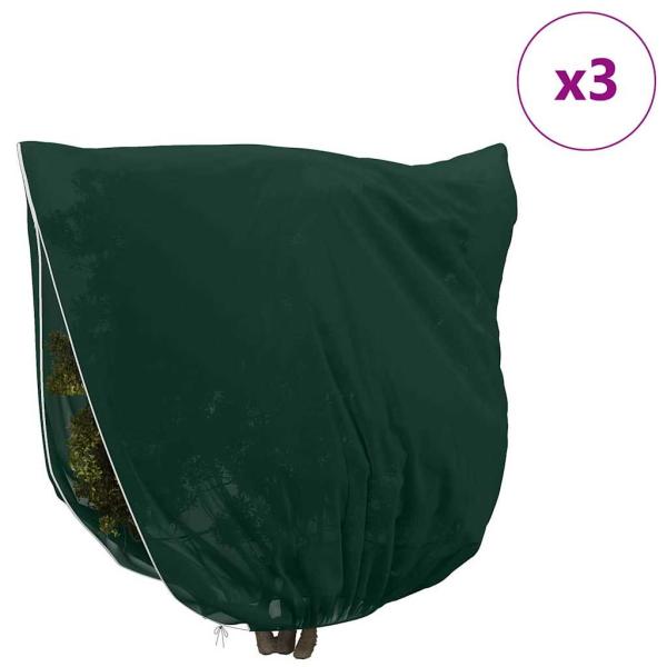 Frostschutzpflanzenfleeceabdeckungen 3 pcs Grün 3,5 x 3,93 m