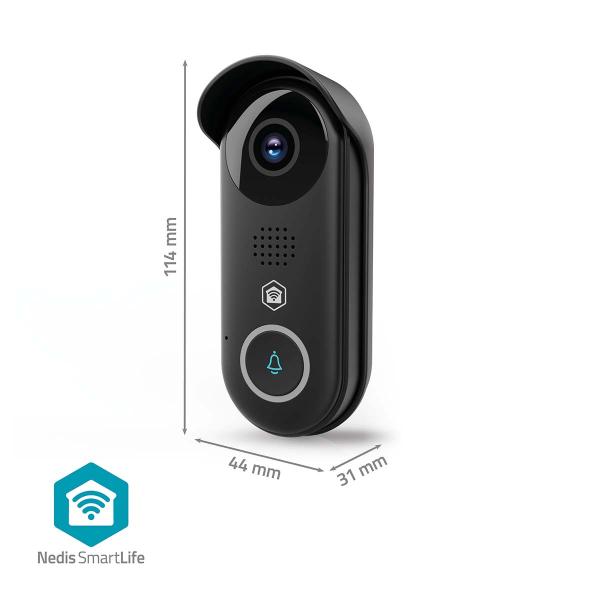 SmartLife Video-Türsprechanlage | Trafo | Full HD 1080p | Cloud Storage (optional) / microSD (not enthalten) / Onvif | IP54 | mit Bewegungssensor | Nachtsicht | Schwarz