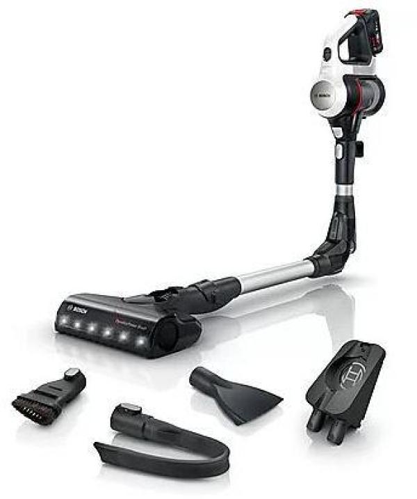 Bosch BBS711W 2-in-1-Akku Stabstaubsauger, 18 W, Beutellos, LED Leuchten, schwarz