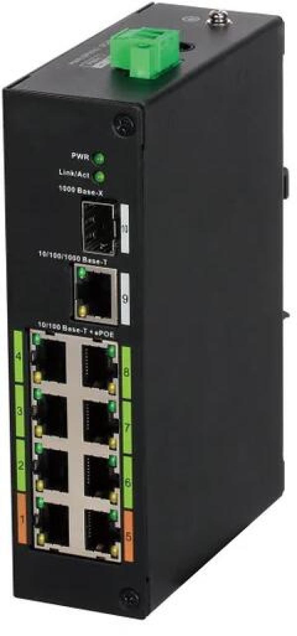ARDEBO.de Burg Guard BWnet-10931 BURG-GUARD Gigabit, 10-Port,8x PoE af/at,max.150W, 10x 10/100/1000 Mbit Switch, 2x Uplink Port ( 579732 )