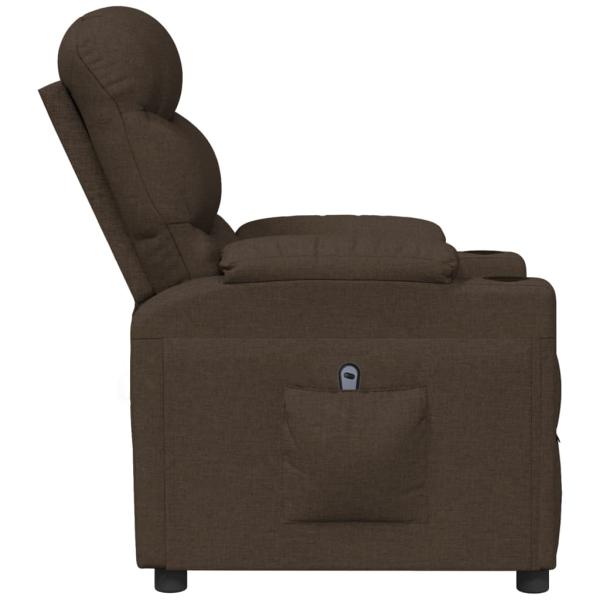 Relaxsessel Elektrisch Dunkelbraun Stoff