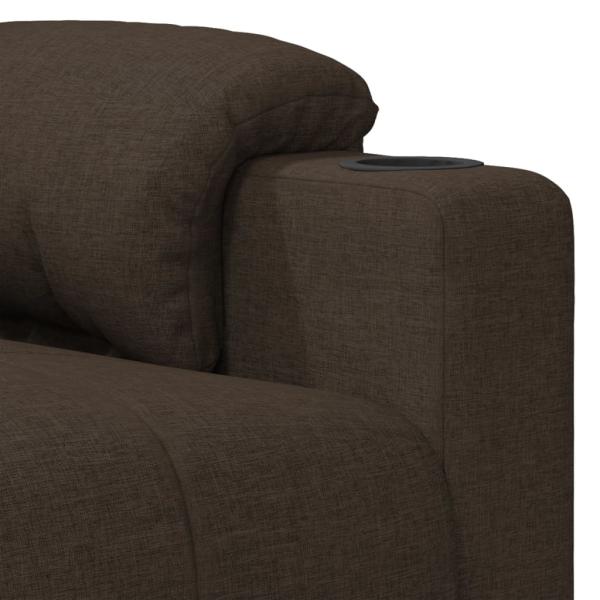 Relaxsessel Elektrisch Dunkelbraun Stoff