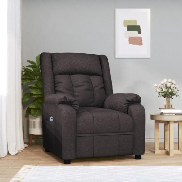 ARDEBO.de - Relaxsessel Elektrisch Dunkelbraun Stoff