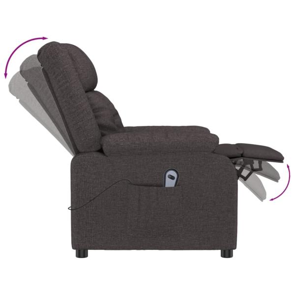 Relaxsessel Elektrisch Dunkelbraun Stoff