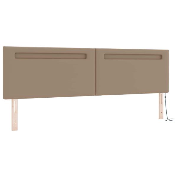 Bettgestell mit Matratze Cappuccino 200 x 200 cm Kunstleder
