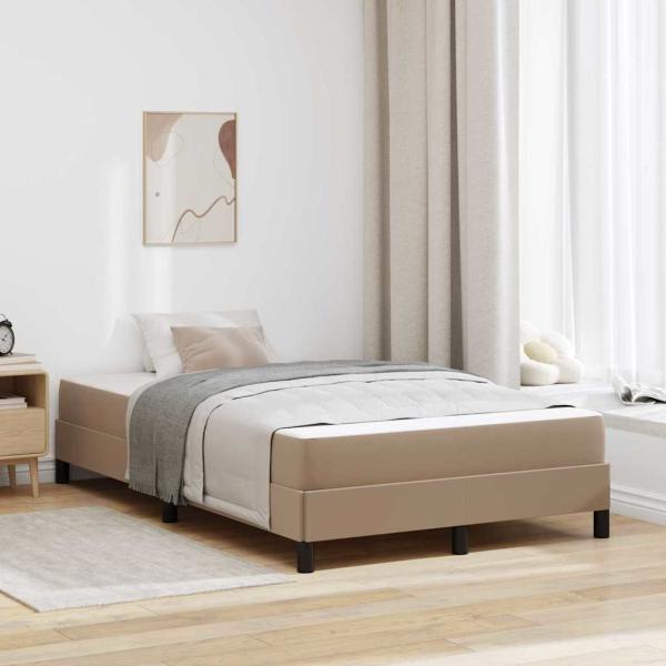ARDEBO.de - Bett mit Matratze Cappuccino 120 x 190 cm Kunstleder