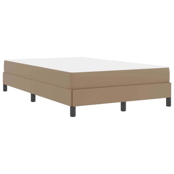 Bett mit Matratze Cappuccino 120 x 190 cm Kunstleder