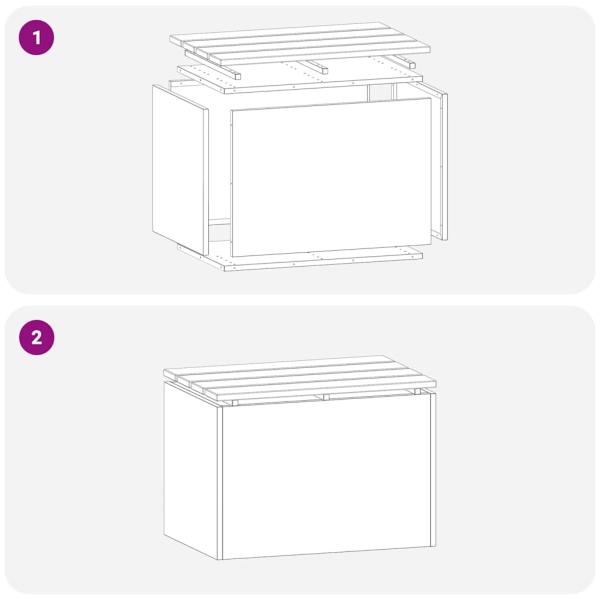 Gartenbank Olivgrün 60 x 40 x 43 cm Stahl