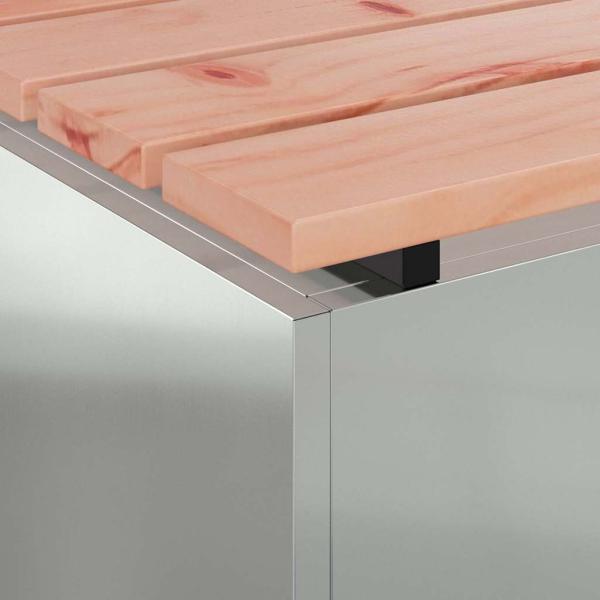 Gartenbank Silber 60 x 40 x 43 cm Verzinkter Stahl