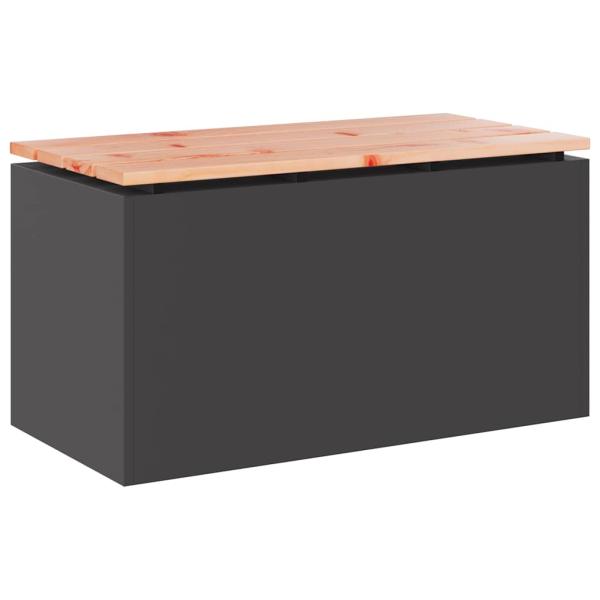 Gartenbank Schwarz 80 x 40 x 43 cm Stahl