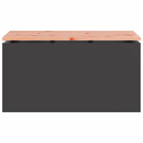 Gartenbank Schwarz 80 x 40 x 43 cm Stahl