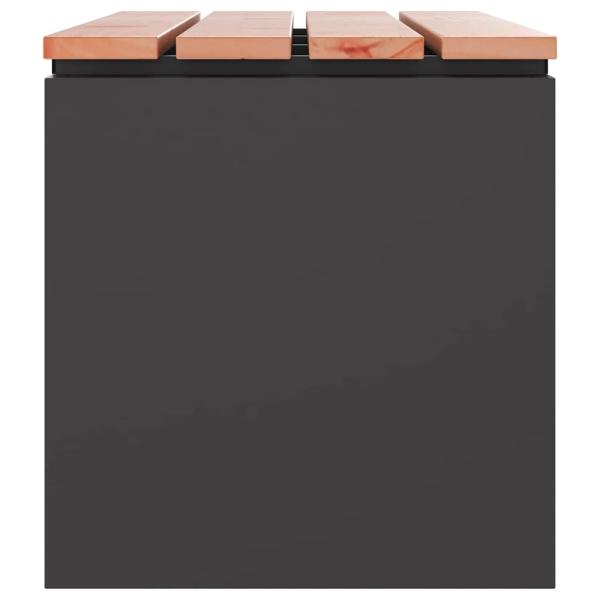 Gartenbank Schwarz 80 x 40 x 43 cm Stahl