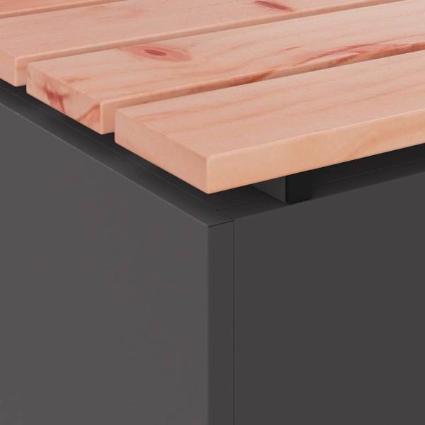 Gartenbank Schwarz 80 x 40 x 43 cm Stahl