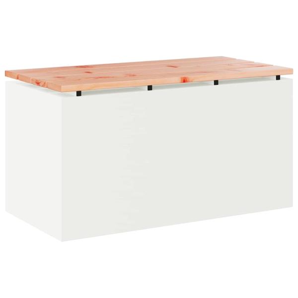 Gartenbank Weiß 80 x 40 x 43 cm Stahl