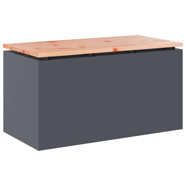 Gartenbank Anthrazit 80 x 40 x 43 cm Stahl