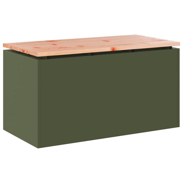 Gartenbank Olivgrün 80 x 40 x 43 cm Stahl