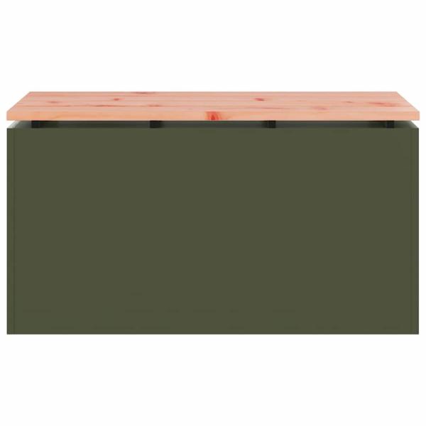Gartenbank Olivgrün 80 x 40 x 43 cm Stahl