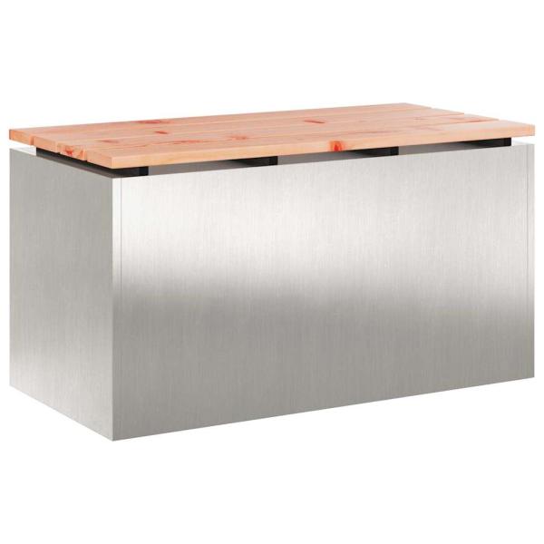 Gartenbank Silber 80 x 40 x 43 cm Edelstahl