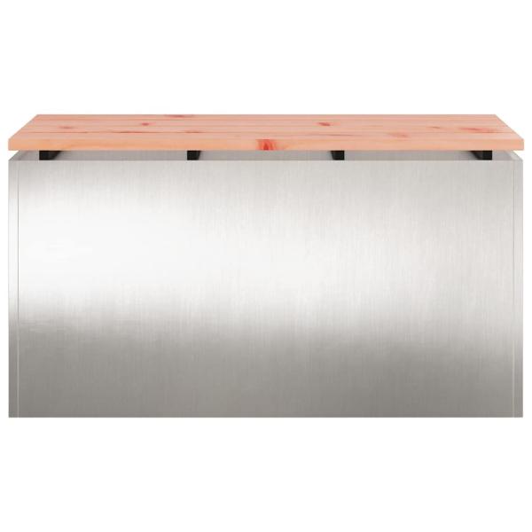 Gartenbank Silber 80 x 40 x 43 cm Edelstahl