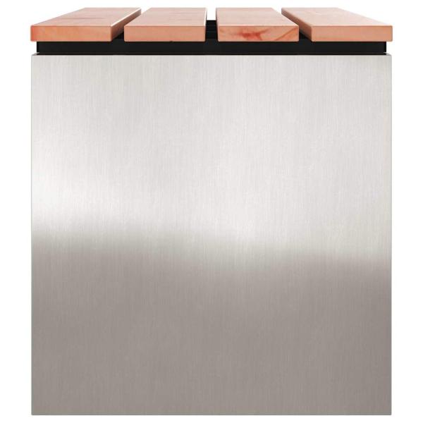 Gartenbank Silber 80 x 40 x 43 cm Edelstahl