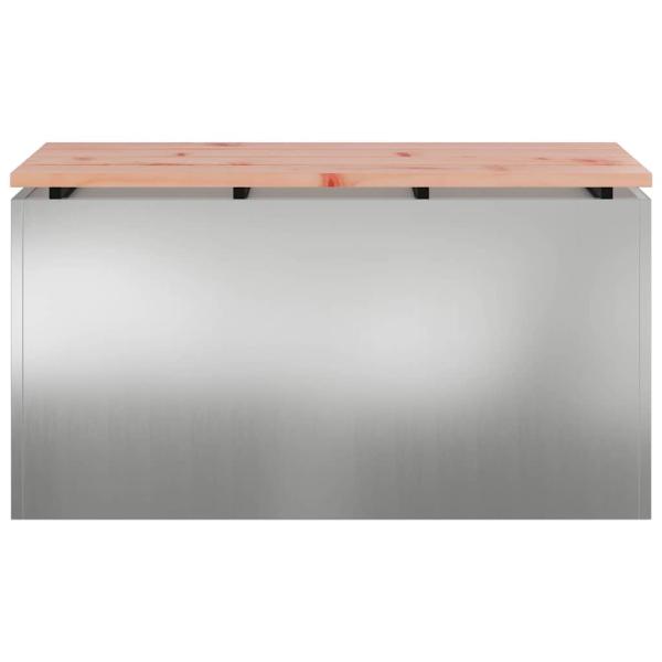 Gartenbank Silber 80 x 40 x 43 cm Verzinkter Stahl