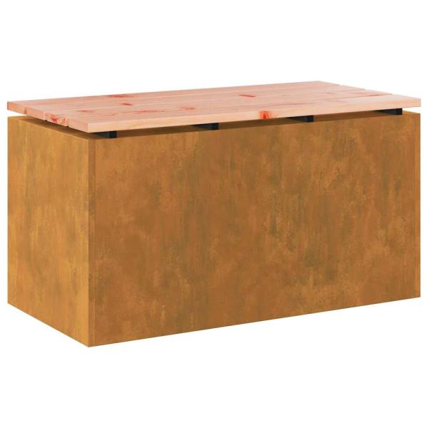 Gartenbank Rostig 80 x 40 x 43 cm Wetterfeststahl