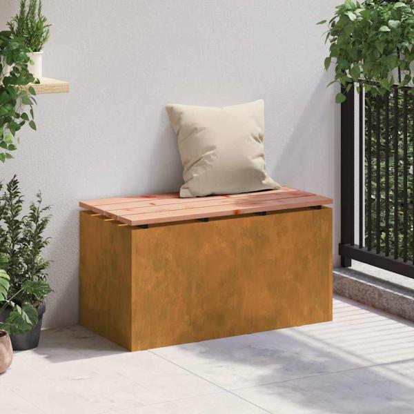 Gartenbank Rostig 80 x 40 x 43 cm Wetterfeststahl