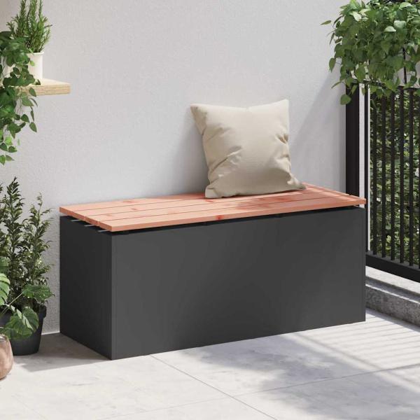 Gartenbank Schwarz 100 x 40 x 43 cm Stahl