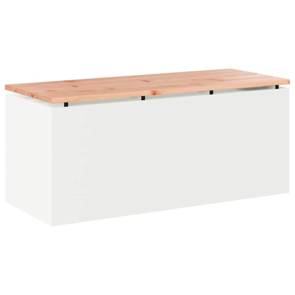 Gartenbank Weiß 100 x 40 x 43 cm Stahl