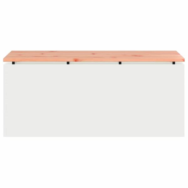 Gartenbank Weiß 100 x 40 x 43 cm Stahl