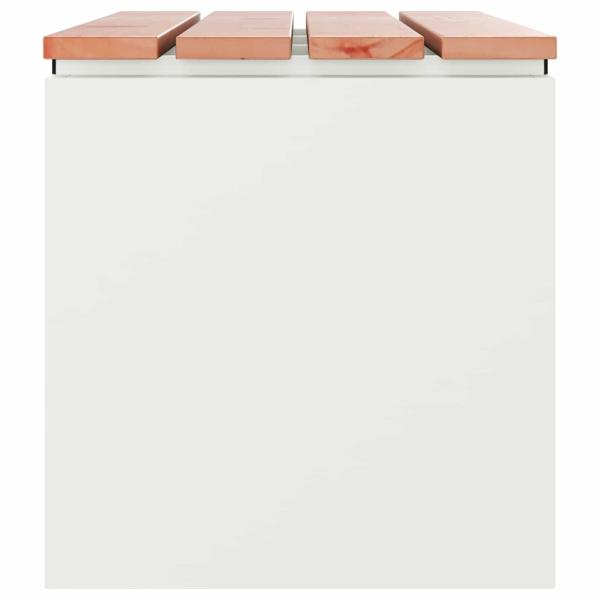 Gartenbank Weiß 100 x 40 x 43 cm Stahl