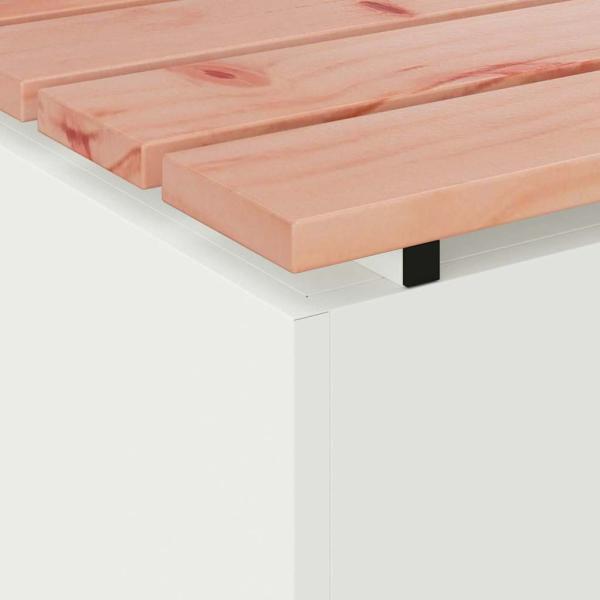 Gartenbank Weiß 100 x 40 x 43 cm Stahl