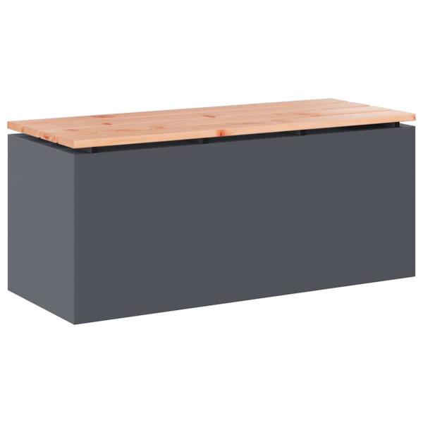 Gartenbank Anthrazit 100 x 40 x 43 cm Stahl