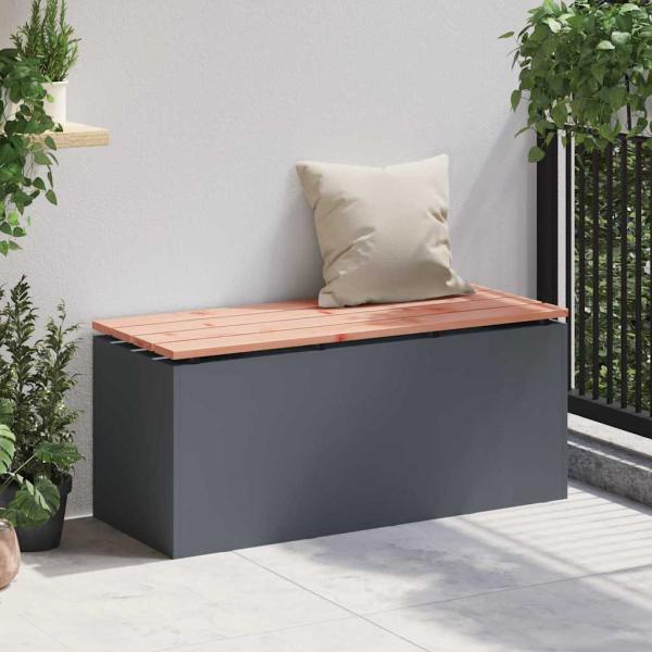 Gartenbank Anthrazit 100 x 40 x 43 cm Stahl