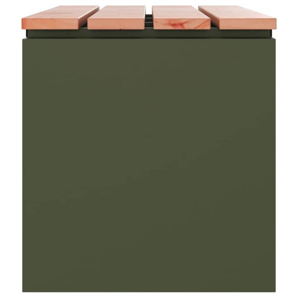 Gartenbank Olivgrün 100 x 40 x 43 cm Stahl