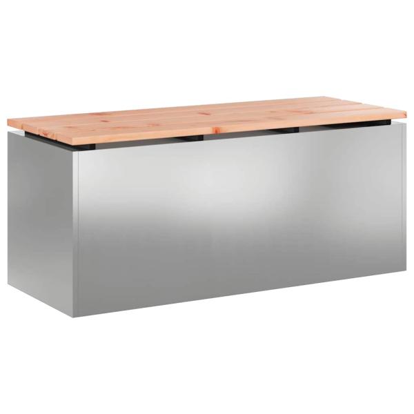 Gartenbank Silber 100 x 40 x 43 cm Verzinkter Stahl
