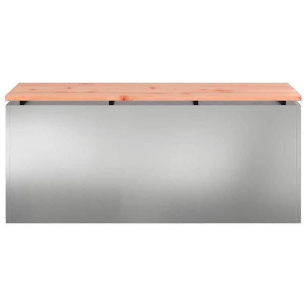 Gartenbank Silber 100 x 40 x 43 cm Verzinkter Stahl