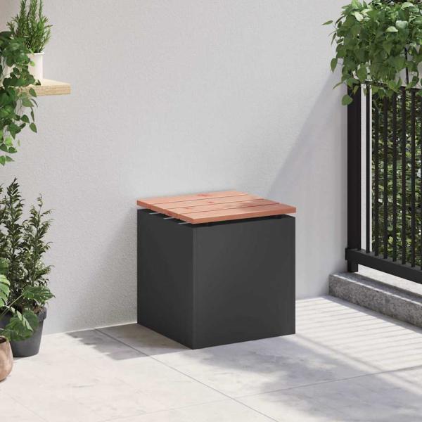 Gartenbank Schwarz 40 x 40 x 43 cm Stahl