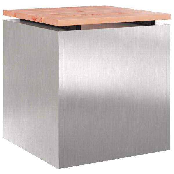 Gartenbank Silber 40 x 40 x 43 cm Edelstahl