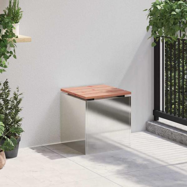Gartenbank Silber 40 x 40 x 43 cm Edelstahl
