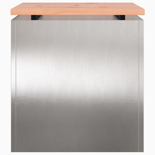 Gartenbank Silber 40 x 40 x 43 cm Edelstahl