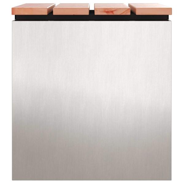 Gartenbank Silber 40 x 40 x 43 cm Edelstahl